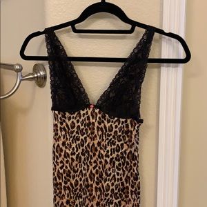 Victoria’s Secret | Leopard print silk lingerie